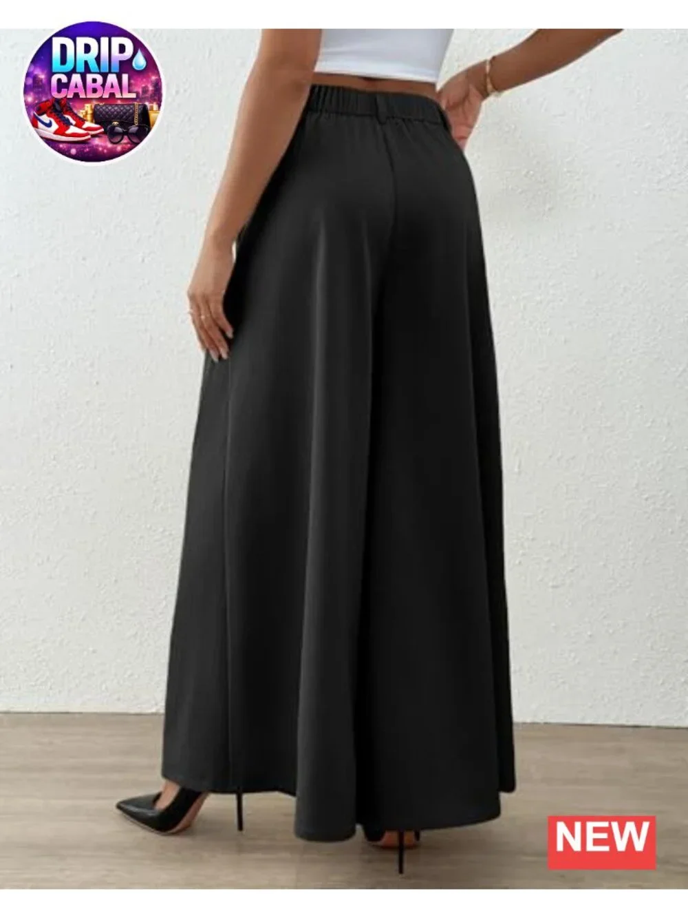 Wide Leg Palazzo Pants High Waisted Work Pants with Pockets